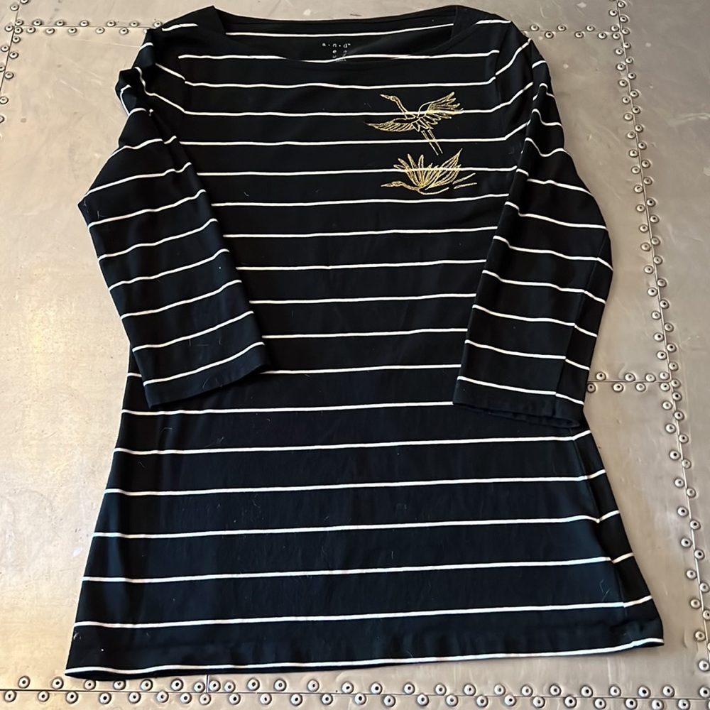 Adorable Embroidered Boat Neck Long-sleeved Shirt by A New Day (Target)